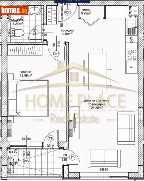Двустаен, 66m² - Жк. Възраждане, Варна - Апартамент за продажба - Home Place - 115488726