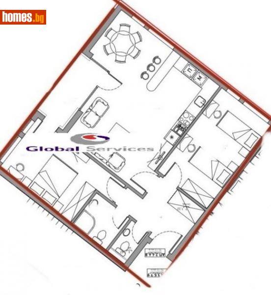 Тристаен, 111m² - Жк. Дървеница, София - Апартамент за продажба - Глобъл Сървисиз ООД - 115492100