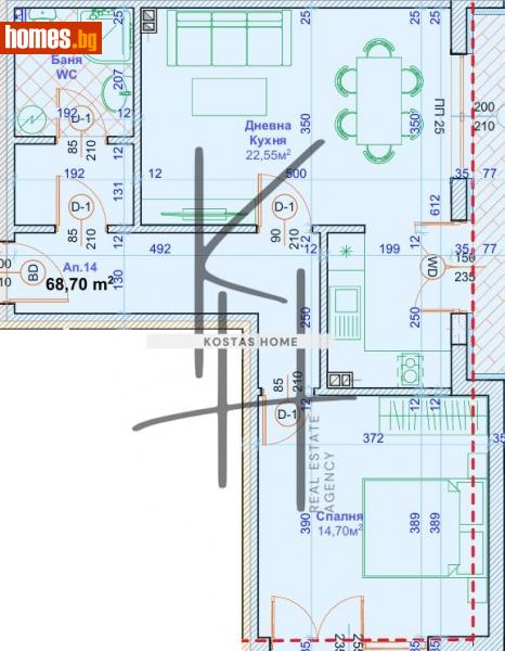 Двустаен, 76m² - Жк. Възраждане, Варна - Апартамент за продажба - Костас Хоум - 115492450