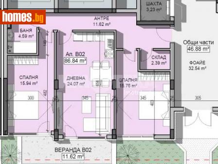 Тристаен, 101m² - Апартамент за продажба - 115494131