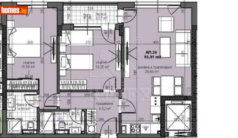 Тристаен, 98m² - Жк. Тракия, Пловдив - Апартамент за продажба - Римекс Имоти - 115506455