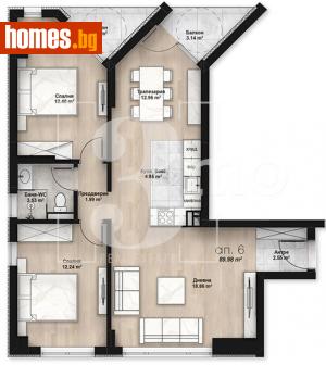 Тристаен, 102m² - Апартамент за продажба - 115544019