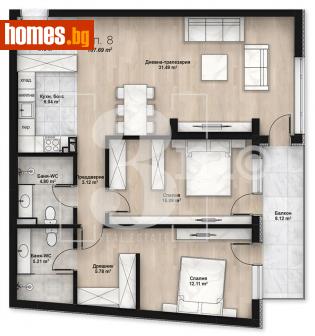Тристаен, 122m² - Апартамент за продажба - 115544021
