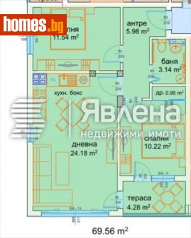 Тристаен, 80m² - Апартамент за продажба - 115545481