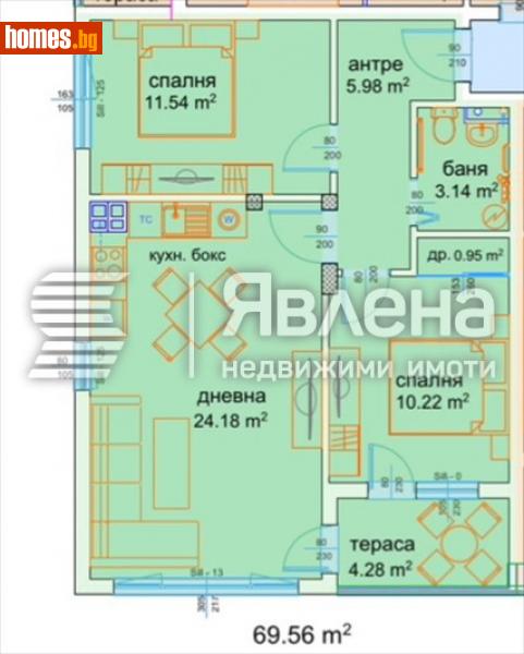 Тристаен, 80m² - Варна, Варна - Апартамент за продажба - ЯВЛЕНА - 115545481