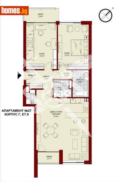 Тристаен, 140m² - Жк. Сердика, София - Апартамент за продажба - ЕКС НВД - 115546151