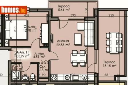 Двустаен, 86m² - Апартамент за продажба - 115552858