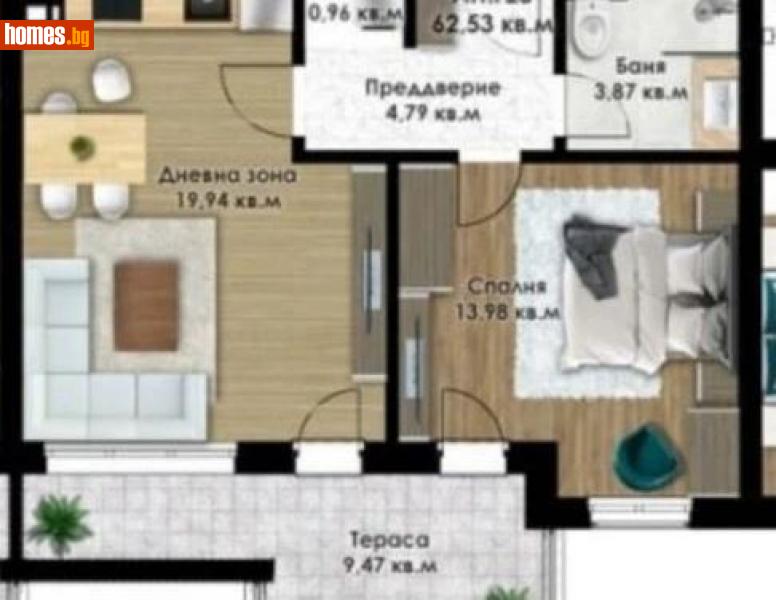Двустаен, 72m² - Кв. Остромила, Пловдив - Апартамент за продажба - ТОП ИМОТИ БГ - 115566110