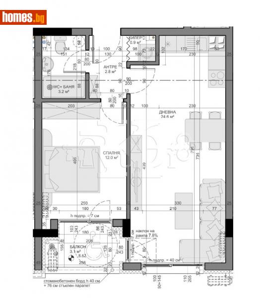 Двустаен, 65m² - Кв. Владиславово, Варна - Апартамент за продажба - Руди Кей - 115569443