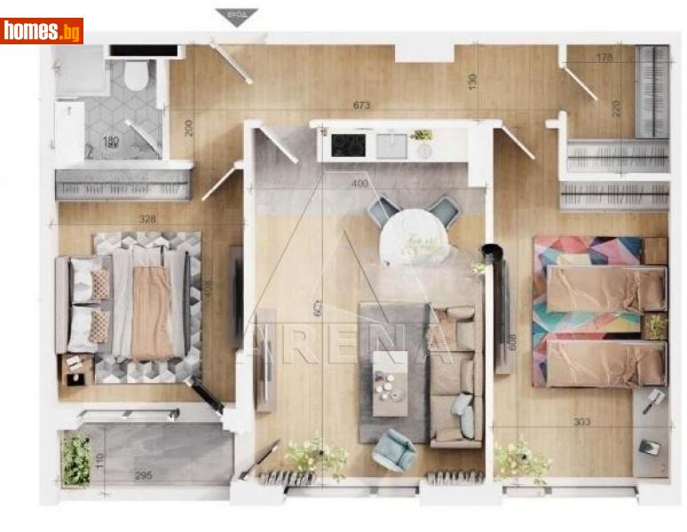 Тристаен, 100m² - Жк. Тракия, Пловдив - Апартамент за продажба - Арена имот  - 115589805