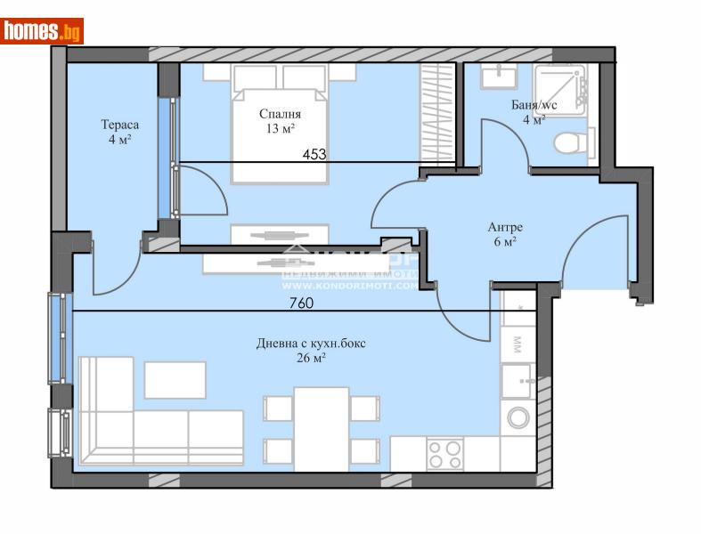 Двустаен, 74m² - Кв. Кършияка, Пловдив - Апартамент за продажба - КОНДОР НЕДВИЖИМИ ИМОТИ - 115623523