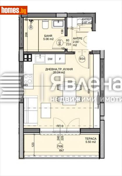 Едностаен, 47m² - Кв. Галата, Варна - Апартамент за продажба - ЯВЛЕНА - 115655235