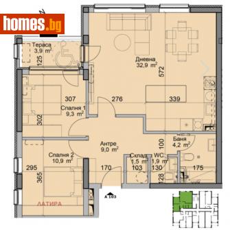 Тристаен, 102m² - Апартамент за продажба - 115655635
