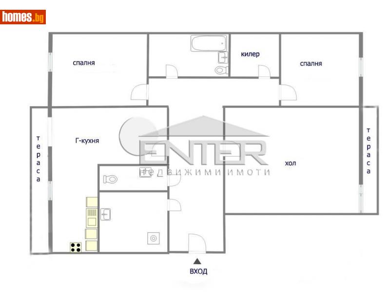 Четиристаен, 92m² - Кв. Владиславово, Варна - Апартамент за продажба - Ентер Недвижими имоти - 115661516