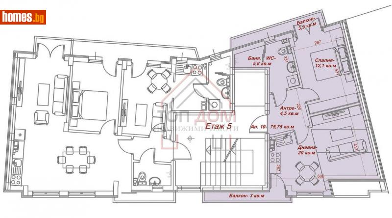 Двустаен, 75m² -  Погребите, Варна - Апартамент за продажба - Топ Дом  - 115661697