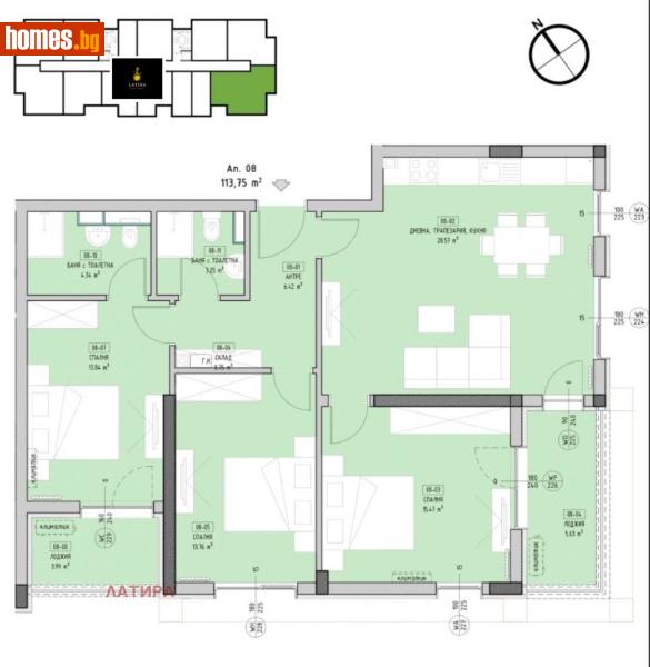 Четиристаен, 135m² - Кв. Малинова Долина, София - Апартамент за продажба - LATIRA - 115665606