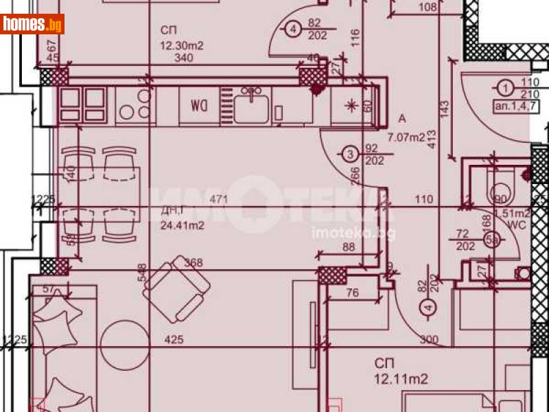 Тристаен, 96m² - Кв. Остромила, Пловдив - Апартамент за продажба - ИМОТЕКА АД - 115668775