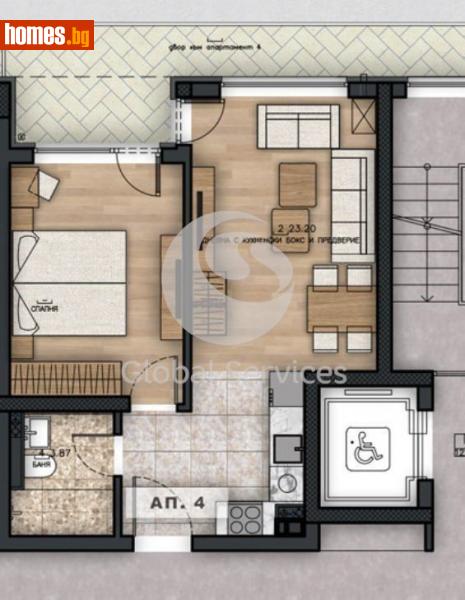 Двустаен, 60m² - Кв. Малинова Долина, София - Апартамент за продажба - Глобъл Сървисиз ООД - 115677213