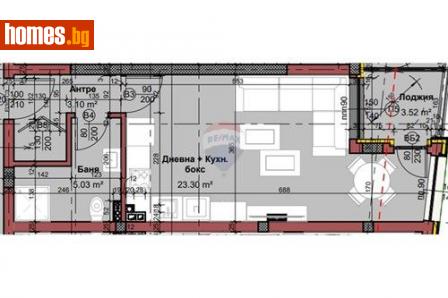 Едностаен, 46m² - Апартамент за продажба - 115693138