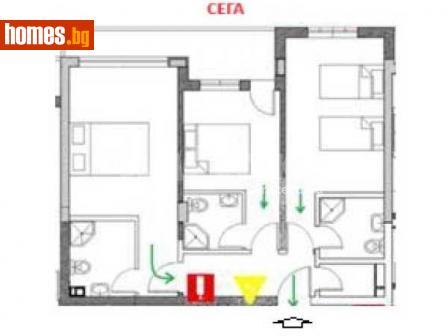 Тристаен, 96m² - Апартамент за продажба - 115695161