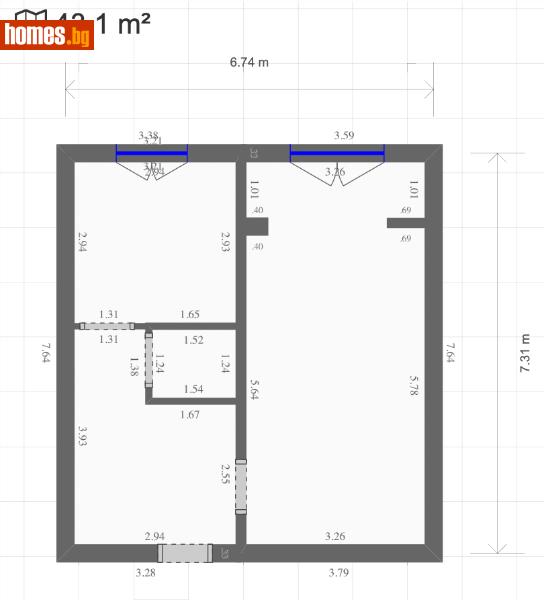 Двустаен, 43m² - Жк. Сухата Река, София - Апартамент за продажба - Елитдом - 115695939