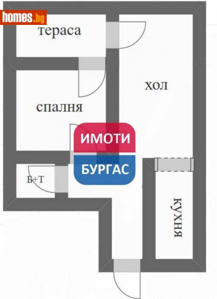 Двустаен, 42m² - Жк. Славейков, Бургас - Апартамент за продажба - Имоти Бургас ЕООД - 115703063
