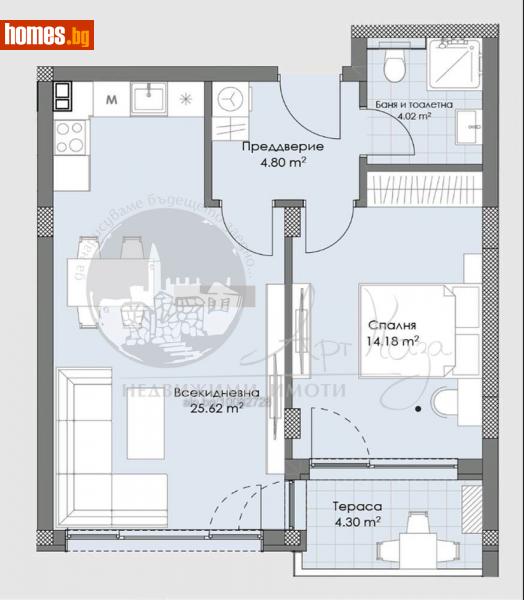 Двустаен, 71m² - Кв. Остромила, Пловдив - Апартамент за продажба - Арт Каза - 115718797