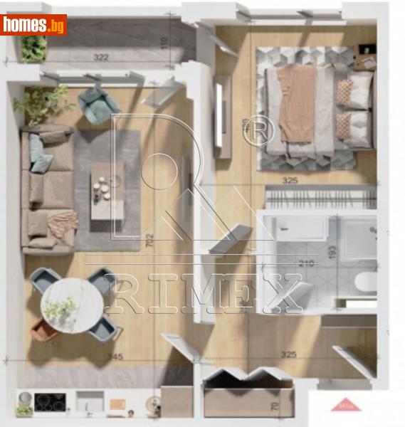 Двустаен, 60m² - Жк. Тракия, Пловдив - Апартамент за продажба - Римекс Имоти - 115736252