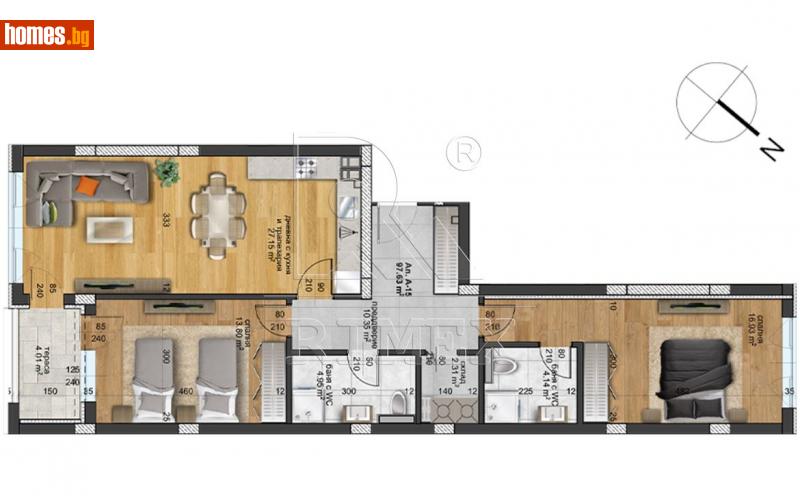 Тристаен, 110m² -  Широк Център, Пловдив - Апартамент за продажба - Римекс Имоти - 115736259