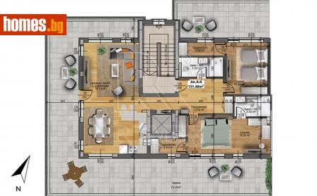 Тристаен, 152m² - Апартамент за продажба - 115736273