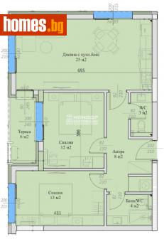 Тристаен, 97m² - Апартамент за продажба - 115739761