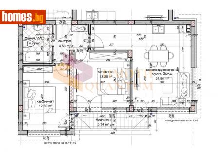 Тристаен, 95m² - Апартамент за продажба - 115744439