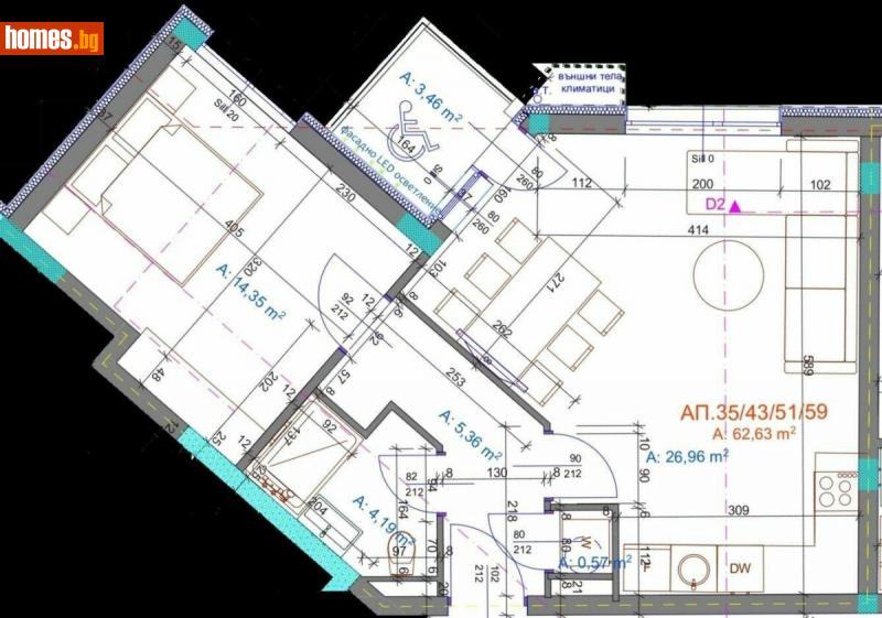 Двустаен, 72m² - Жк. Братя Миладинови, Бургас - Апартамент за продажба - Имоти Бургас ЕООД - 115760430