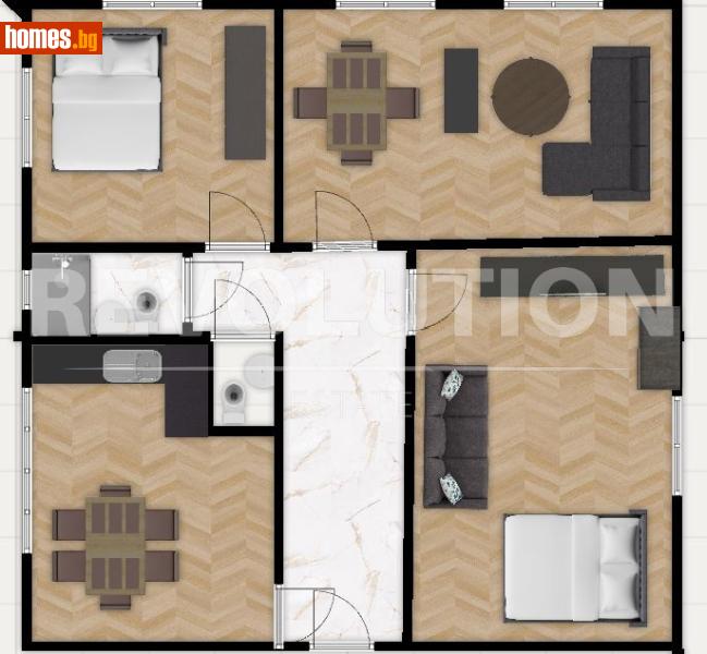 Тристаен, 95m² - Жк. Лагера, София - Апартамент за продажба - Революшън Естейт - 115776788