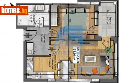 Двустаен, 72m² - Апартамент за продажба - 115823602
