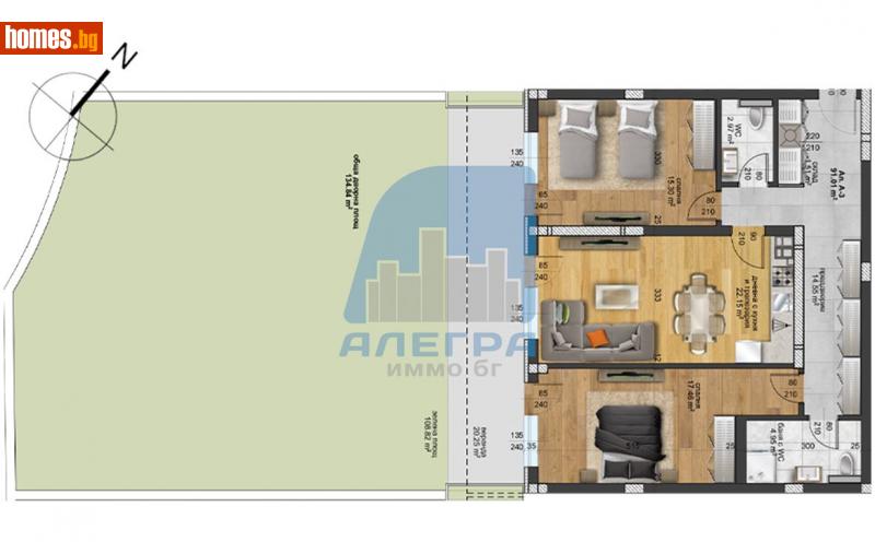 Тристаен, 103m² - Жк. Христо Смирненски, Пловдив - Апартамент за продажба - Alegra ImmoBG - 115823628