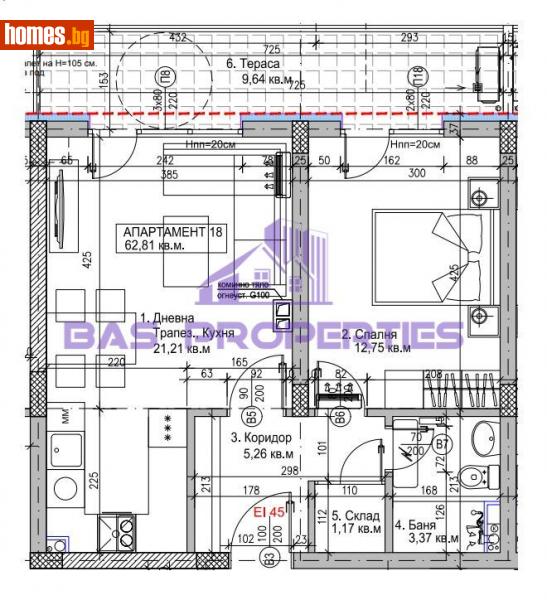 Двустаен, 73m² - Кв. Модерно Предградие, София - Апартамент за продажба - BasProperties - 115834251