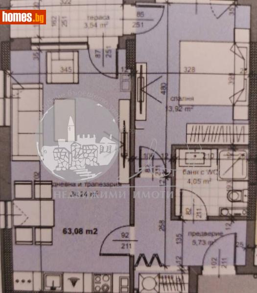 Двустаен, 73m² - Жк. Тракия, Пловдив - Апартамент за продажба - Арт Каза - 115862123