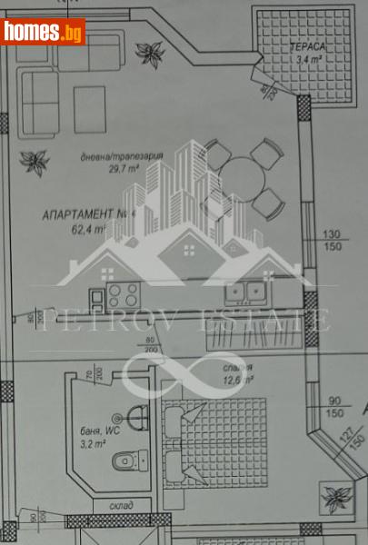 Двустаен, 69m² - Гр.Велинград, Пазарджик - Апартамент за продажба - Petrov Estate - 115894294