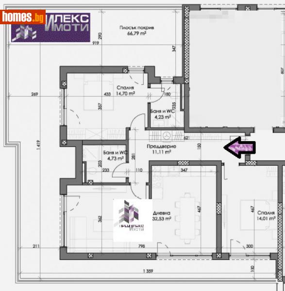 Тристаен, 183m² - Кв. Каменица , Пловдив - Апартамент за продажба - Превилекс имоти ЕООД - 115897841