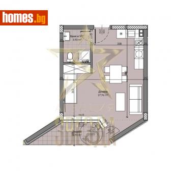 Едностаен, 56m² - Апартамент за продажба - 115957956