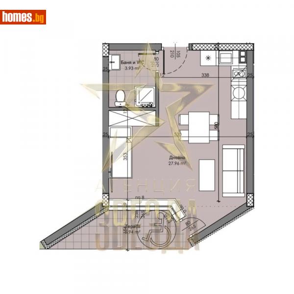Едностаен, 56m² - Жк. Христо Смирненски, Пловдив - Апартамент за продажба - АГЕНЦИЯ ЗВЕЗДА - 115957956