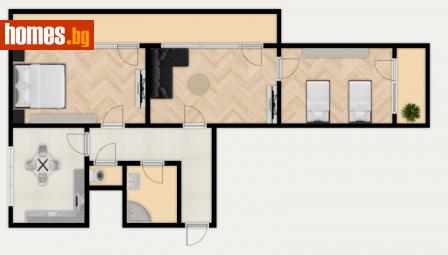 Тристаен, 90m² - Апартамент за продажба - 115959510