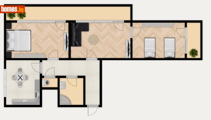 Тристаен, 90m² - Жк. Красна Поляна, София - Апартамент за продажба - Революшън Естейт - 115959510