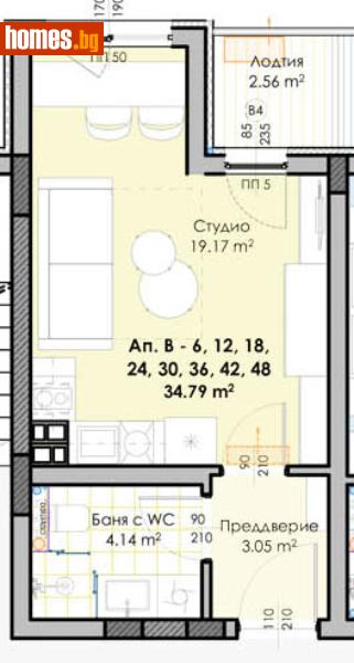 Едностаен, 42m² - Жк. Гагарин, Пловдив - Апартамент за продажба - Deluxe Homes - 115959648