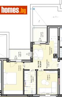 Тристаен, 82m² - Апартамент за продажба - 115959666