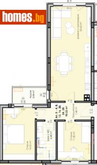 Тристаен, 107m² - Апартамент за продажба - 115959668