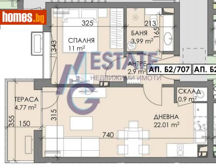 Двустаен, 63m² - Апартамент за продажба - 115960435