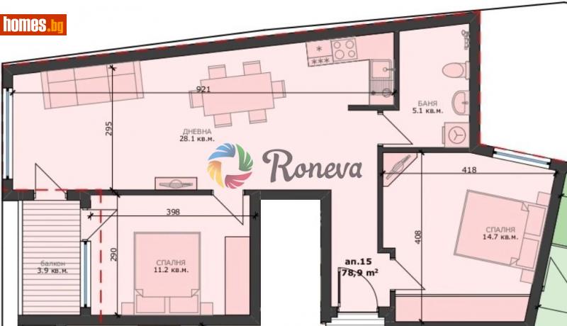 Тристаен, 92m² -  Погребите, Варна - Апартамент за продажба - РОНЕВА ООД - 115974381