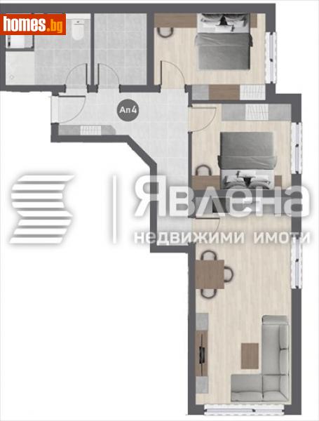 Тристаен, 93m² - Жк. Баларбаши, Благоевград - Апартамент за продажба - ЯВЛЕНА - 115977844